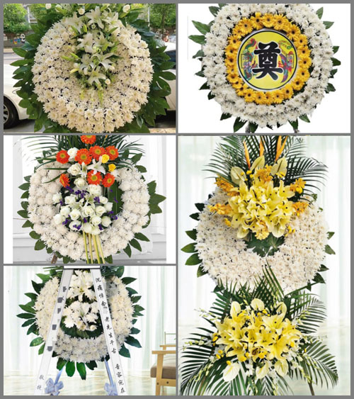 上海徐汇区虹梅街道花圈速递